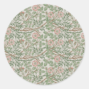 Sticker Rond William Morris Sweetbrie Floral Art Nouveau
