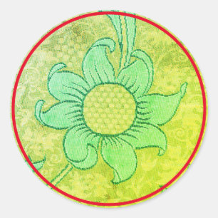 Sticker ROND William Morris TEXTILE DESIGN