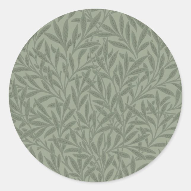 Sticker Rond William Morris Willow Flower Classic (Devant)