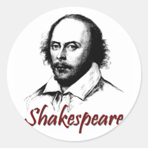 Sticker Rond William Shakespeare Etching