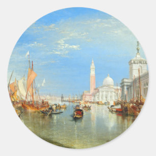Sticker Rond William Turner - Venise, le Dogana et San Giorgio