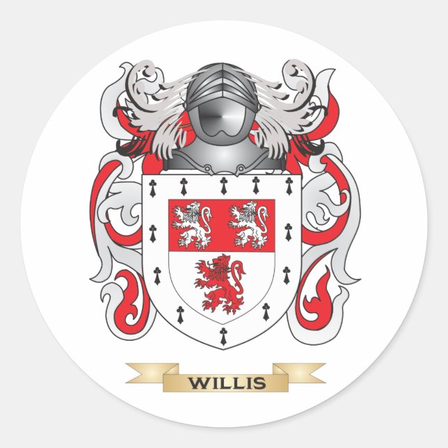 Sticker Rond Willis Family Crest (Armoiries) (Devant)
