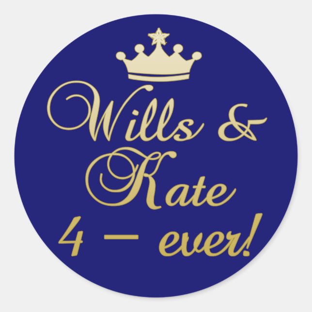 Sticker Rond Wills & Kate T-shirts 4-Ever, Mugs, Cadeaux (Devant)
