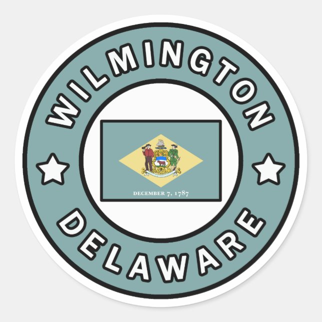 Sticker Rond Wilmington Delaware (Devant)
