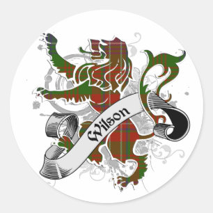 Sticker Rond Wilson Tartan Lion