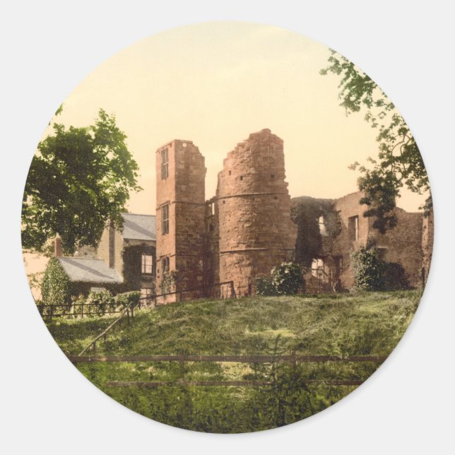 Sticker Rond Wilton Castle, Ross-on-Wye, Herefordshire, Anglete (Devant)
