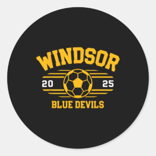 Sticker Rond Windsor Blue Devils Soccer Byll 2025