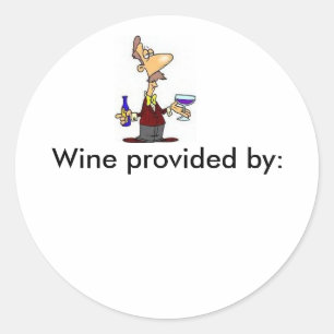 Sticker Rond Wine_Taster, Vin fourni par : - Customisé
