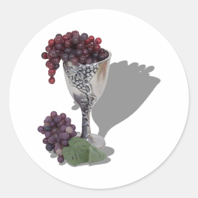 Sticker Rond WineChaliceGrapes060910ombres (Devant)