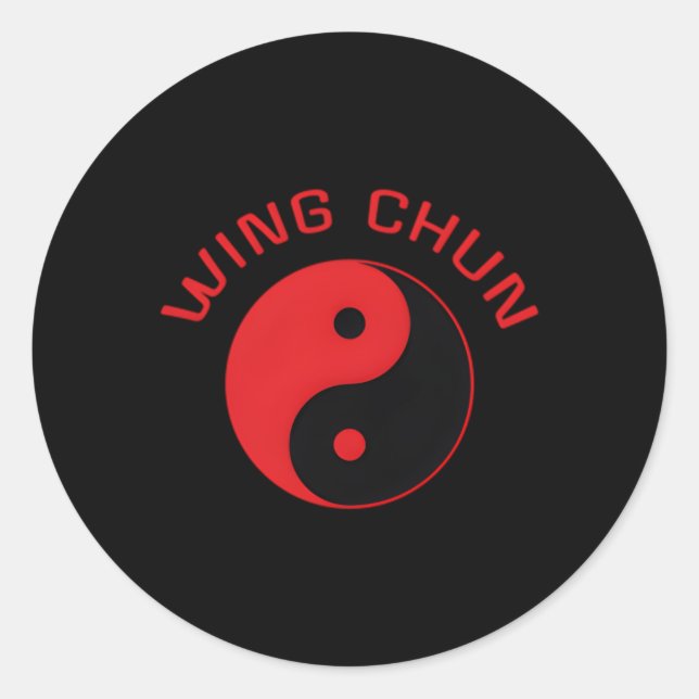 Sticker Rond Wing Chun Kung Fu (Devant)