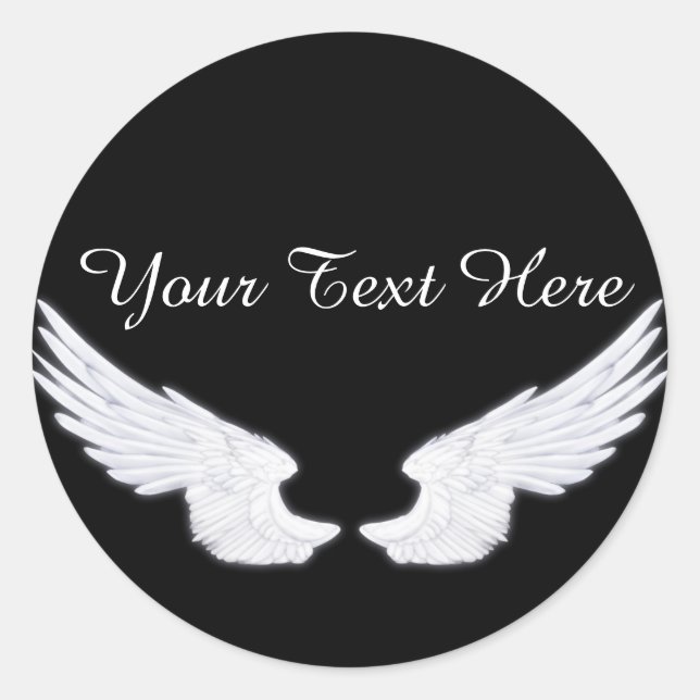 Sticker Rond Wings de Falln White Angel (Devant)