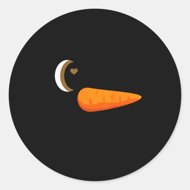 Sticker Rond Winking Snowman Ornament Eyelashes Christmas Costu (Devant)