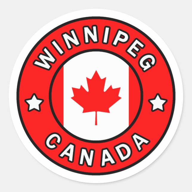 Sticker Rond Winnipeg Canada (Devant)