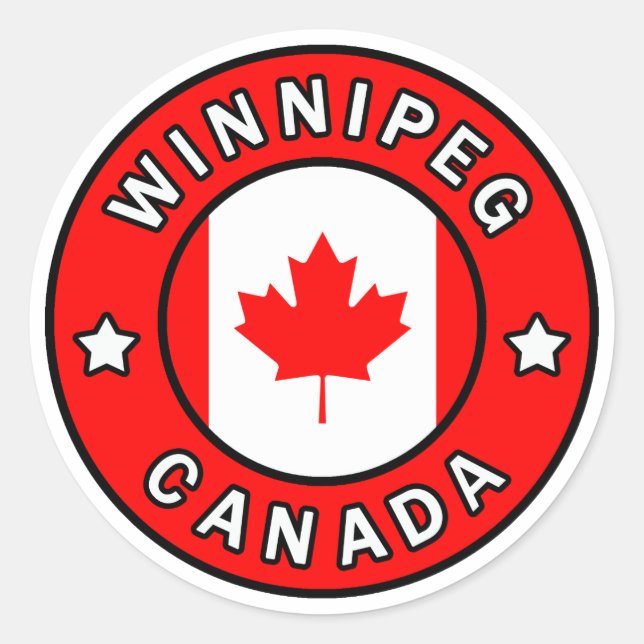 Sticker Rond Winnipeg Canada (Devant)