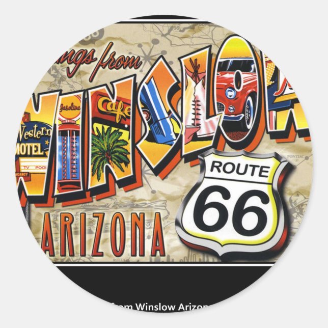 Sticker Rond winslow arizona (Devant)