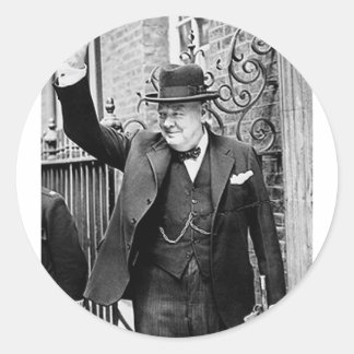 Sticker Rond Winston Churchill