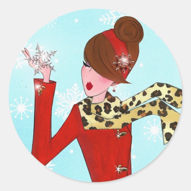 Sticker Rond "Winter DIVA" (Devant)