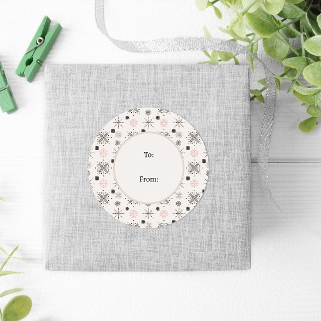 Sticker Rond Winter Nature Faune Noël nordique (Créateur téléchargé)