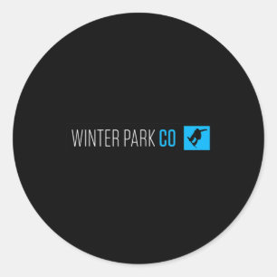 Sticker Rond Winter Park Colorado Snowboard Type