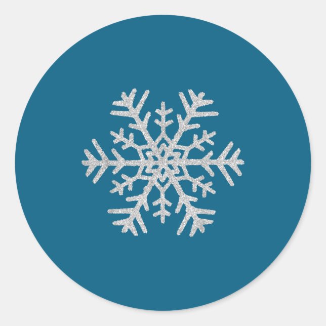 Sticker Rond Winter Snowflake Christmas Xmas Costumes Men Women (Devant)