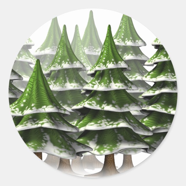 Sticker Rond Winter Wonderland (Devant)