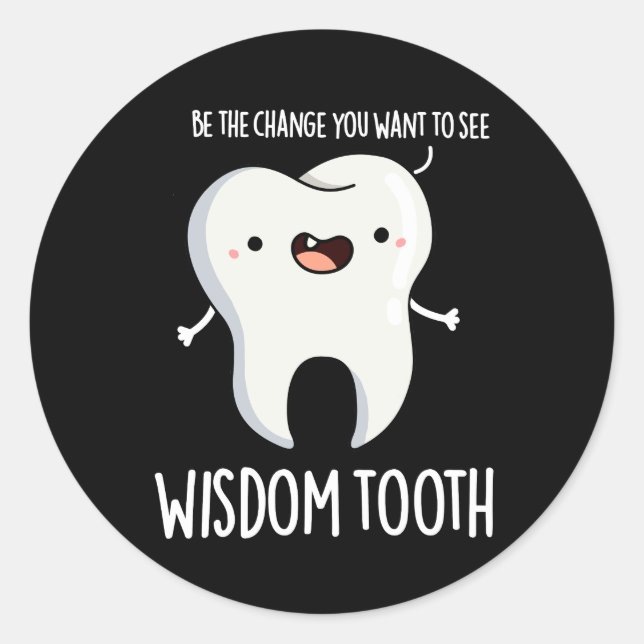 Sticker Rond Wisdom Dentelle Dentelle Sage Dentelle Douleur Pun (Devant)