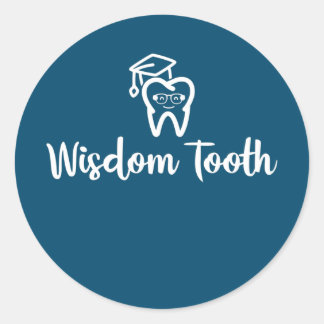 Sticker Rond Wisdom tooth Dentist Hygiène dentaire Doctor