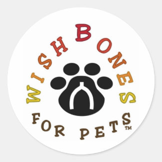 Sticker Rond Wishbones pour animaux de compagnie Logo