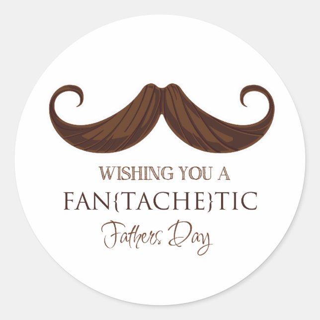 Sticker Rond Wishing you à fan [raye] tic Father's Day (Devant)