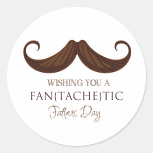 Sticker Rond Wishing you à fan [raye] tic Father's Day