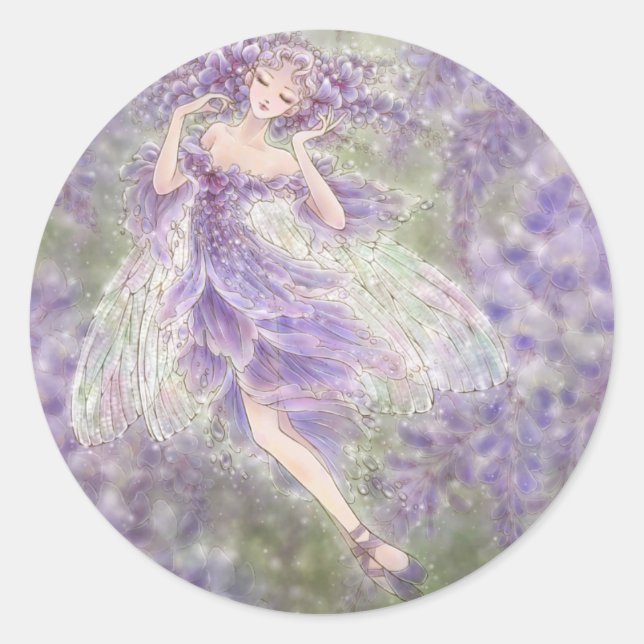 Sticker rond Wisteria (Devant)