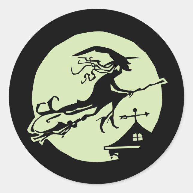 Sticker Rond Witch Vane Moon (Devant)