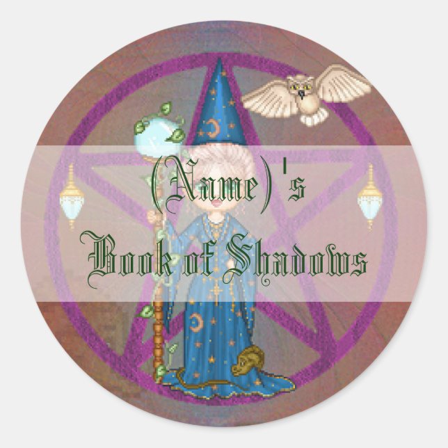Sticker Rond Witchoman Pencacle Pixel Art (Devant)
