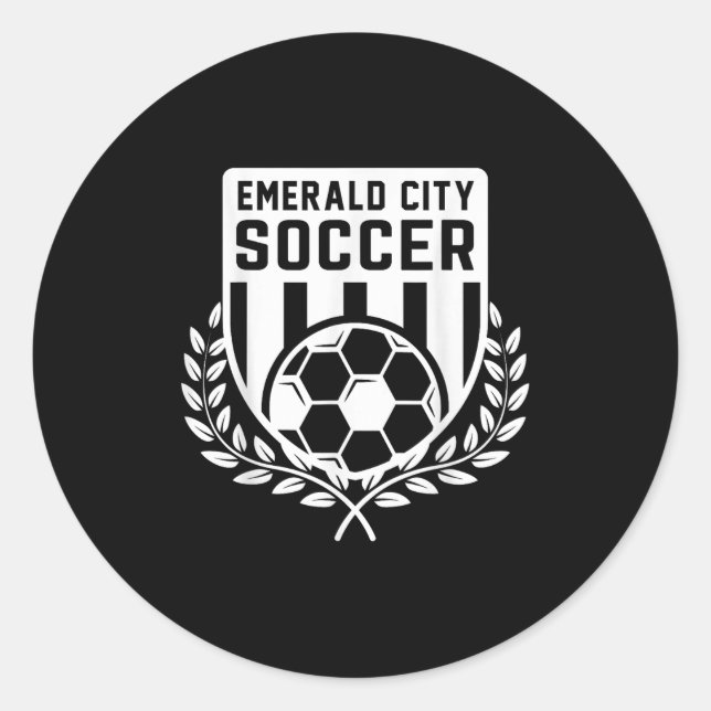 Sticker Rond Wizard Of Oz Emerald City Soccer Football Costume  (Devant)