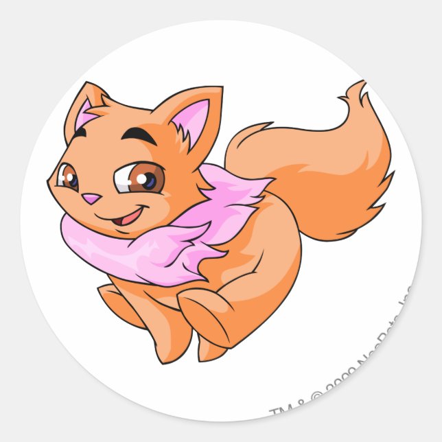 Sticker Rond Wocky Orange (Devant)