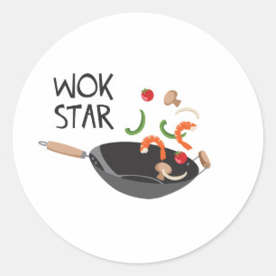 Sticker Rond Wok Star