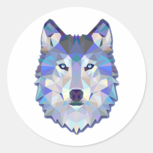 Sticker Rond Wolf Animaux Meilleur Cadeau