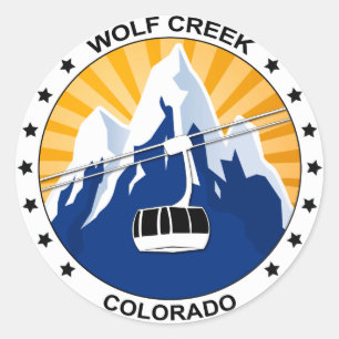 Sticker Rond Wolf Creek Colorado