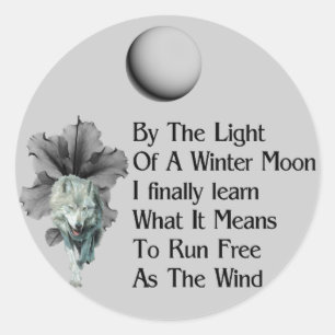 Sticker Rond Wolf Dreams