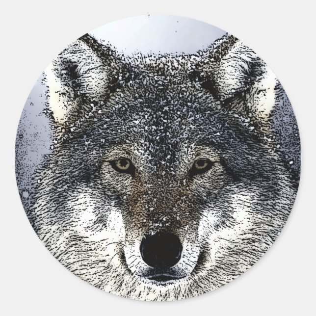 Sticker Rond Wolf Eyes (Devant)