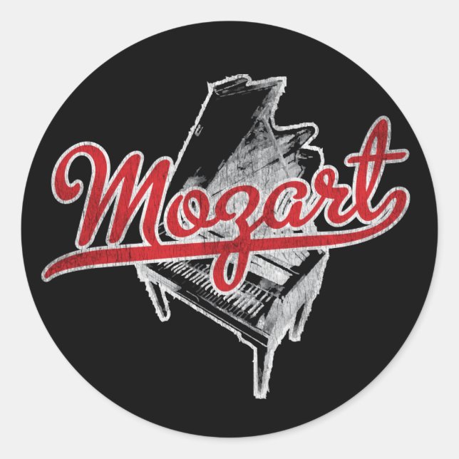 Sticker Rond Wolfgang Amadeus Mozart (Devant)