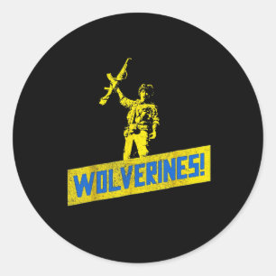 Sticker Rond Wolverines soutiennent l'Ukraine Stand avec l'Ukra