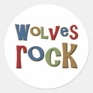 Sticker Rond Wolves Rock