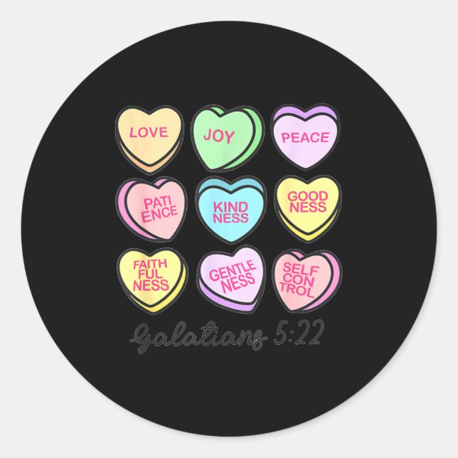 Sticker Rond Women Christian Valentine Galatians Conversation H (Devant)