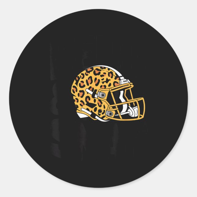 Sticker Rond Women's Bend &amp; Snap Leopard Print Helmet Footb (Devant)