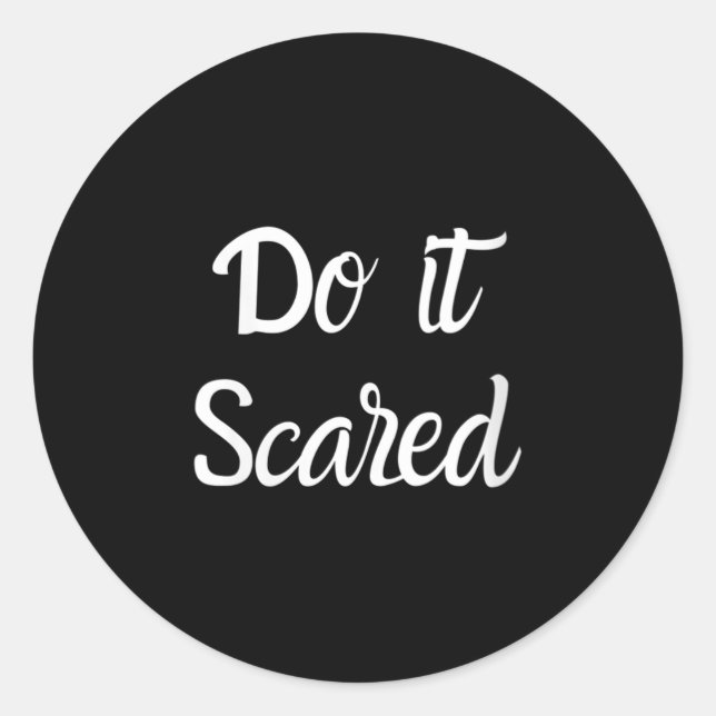 Sticker Rond Womens Do It Ed Insres Courage Motivational V-neck (Devant)