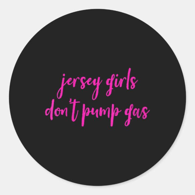 Sticker Rond Womens Funny New Jersey Women, Jersey Girls Don't  (Devant)