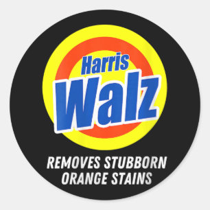 Sticker Rond Womens Harris Waltz Enlève Les Peintures Orange St