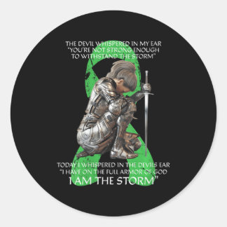 Sticker Rond Womens I Lymphome de Storm Non Hodgkins Christian