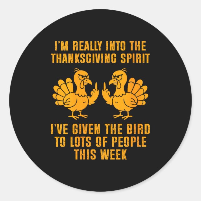 Sticker Rond Womens I'm Really Into The Thanksgiving Srit I've  (Devant)